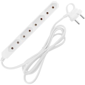 REV-Ritter Steckdosenleiste mit 3m Kabel, 4-fach in weiß