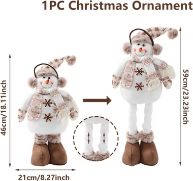Inspire Picks Festive Snowman Christmas Tree Ornament Cute Hanging Holiday Decoration For Kids & Christmas Party Decor style 1