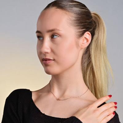 Kette ohne Anhänger ADELIA´S "Halskette mit Anhänger – aus Edelstahl", rosa (gold), Halsketten, Damen, 48cm, Edelstahl, Perfekt als Geschenk für besondere Menschen