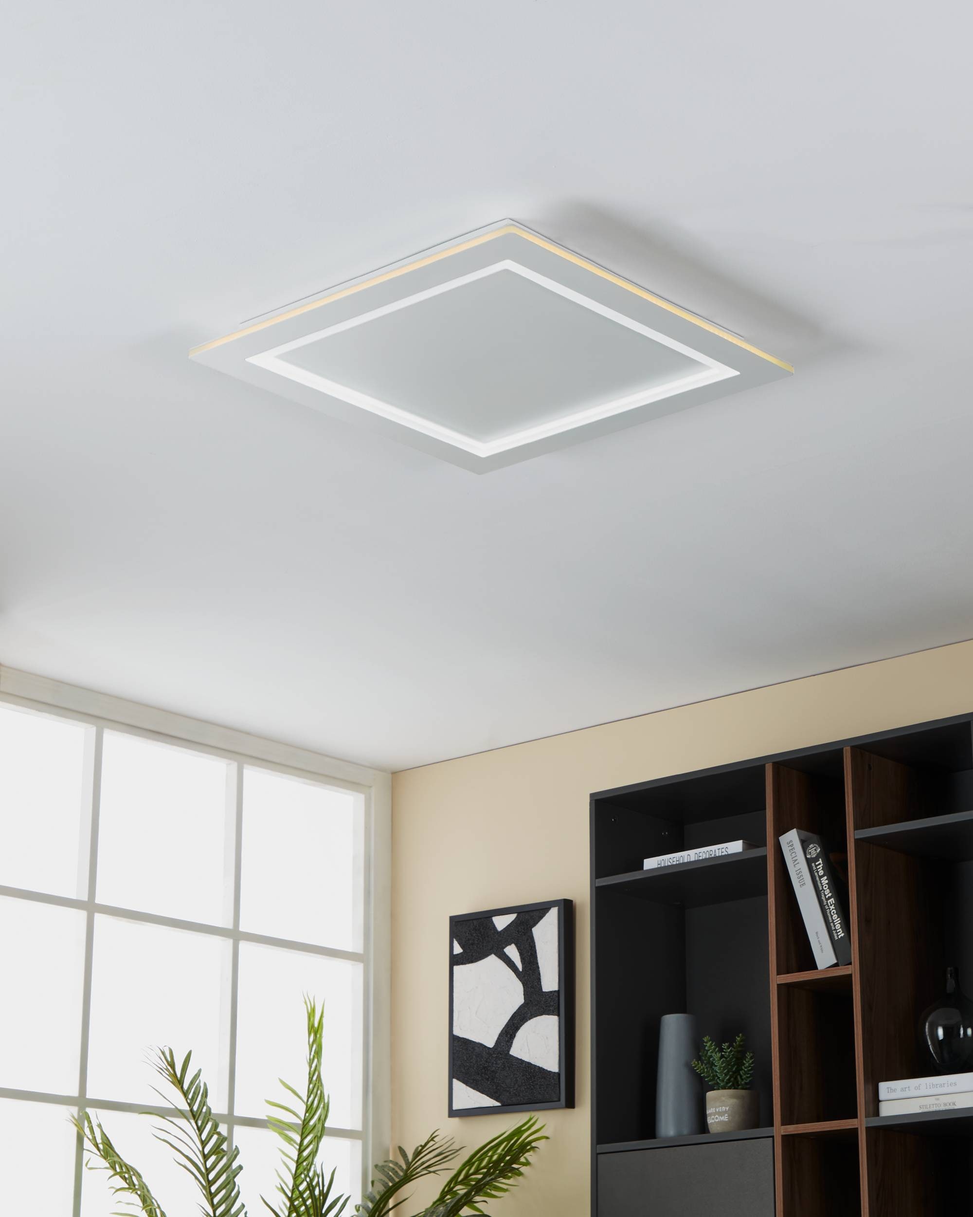 EGLO Deckenleuchte "Padrogiano-Z Deckenlampe, ZigBee 3.0, App und Sprachsteuerung, Lampe", weiß, 1, H: 5cm, 1 Stk., Leuchten, ZigBee, App und Sprachsteuerung Alexa, RGB, dimmbare Deckenlampe, 60cm, Deckenleuchte