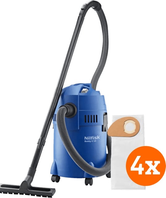 Nilfisk Buddy II 18 met 4 stukken Nilfisk stofzakken