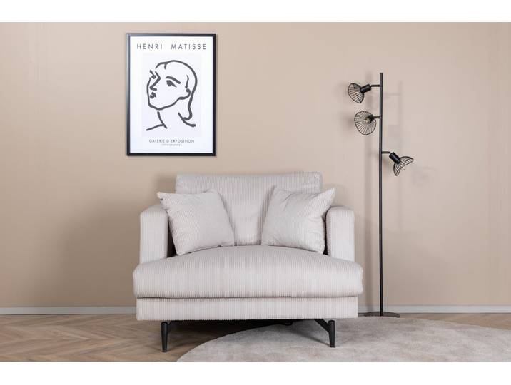 Sessel Asten - Wahlweise in 4 Farben und diversen Materialien - Beige Cord - Luxusbetten24