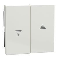 Wippe für Schalter und Taster, zweiteilige Wippe mit Symbol Pfeile, glänzend, Thermoplast weiß (glänzend), Retail