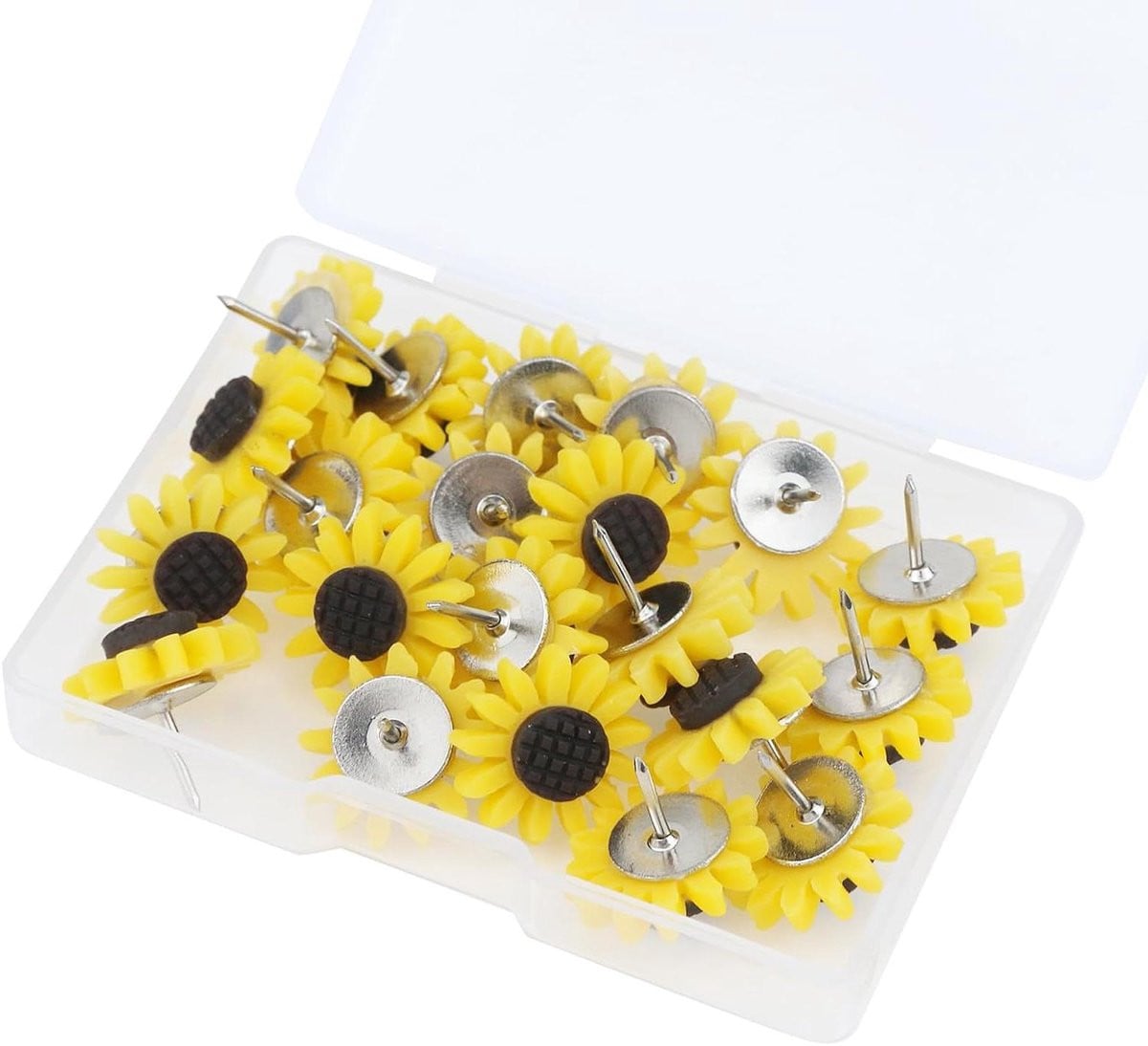Zonnebloem Punaises - 20 stuks - Geel - Decoratieve Spelden met Bloem Design