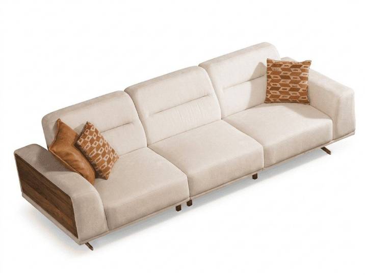 JVmoebel Sofa 3 -Sitzer-Sofa, modern, beige, weich, bequem, kompakt Kissen modernen, 1 Teile, Made in Europa