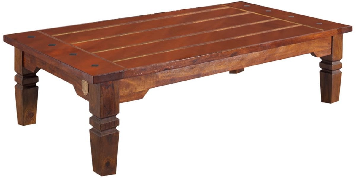 Massivmoebel24.de Oxford Geoffrey #428 salontafel van donkerbruin gelakt acacia, B/D/H: 110 x 60 x 40 cm