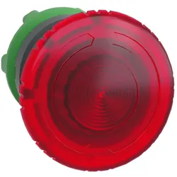 Schneider Electric ZB5AW743 Pilzdrucktaster, Frontelement, Harmony XB5, Kunststoff, 22mm, beleuchtet, rot, Drehentriegelung, für universelle LED