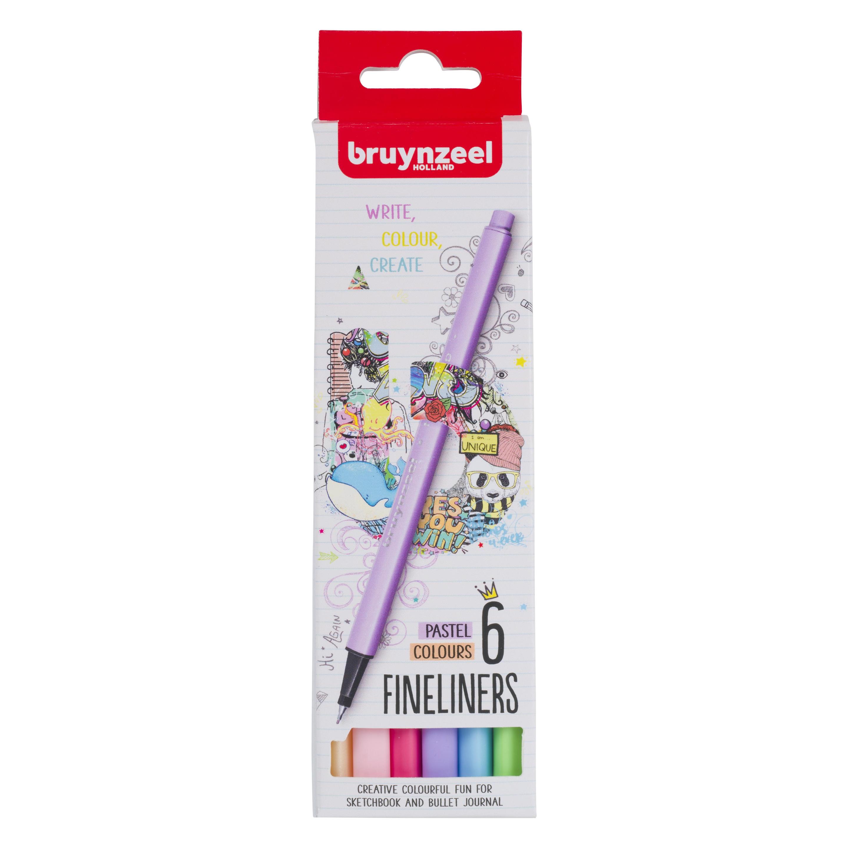 Bruynzeel Fineliner Set 6 Farben Pastell (6x) (60241206)