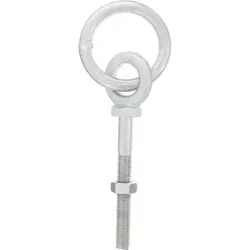 Krippenring geschmiedet 12 x 45mm M12 Gewinde mit Mutter verzinkt