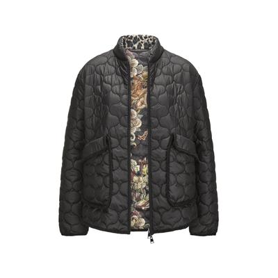 Steppjacke MILESTONE "MSMeadow solid", Damen, Gr. 36, schwarz, Casual, regular fit, Jacken Steppjacke, zum Wenden im Wellenstepp