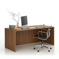 Büroschreibtisch FRAME, 180x80 cm, Nussbaum