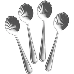 RICE Rostfreier Stahl Teelöffel 4er, 14 cm, silber