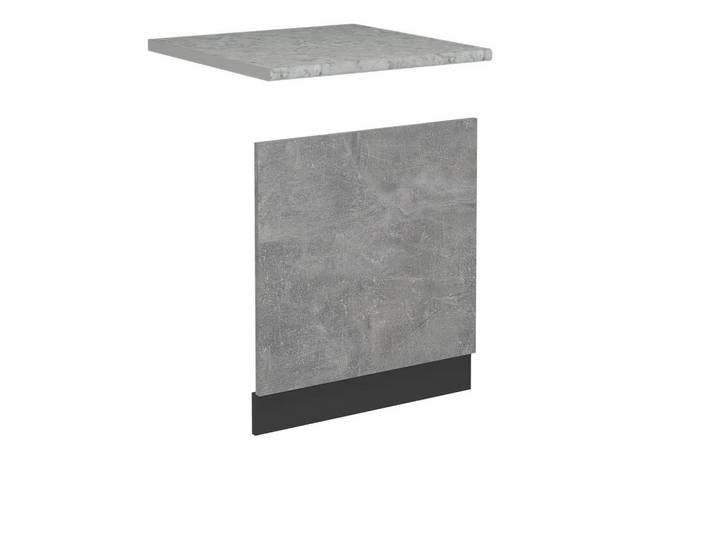 Vicco Frontblende R-Line Beton 60 cm, AP Marmor, Grau, Anthrazit, Rechteckig, 60x57.2x60 cm, Küchen, Küchenmöbel, Küchenschränke, Küchenunterschränke