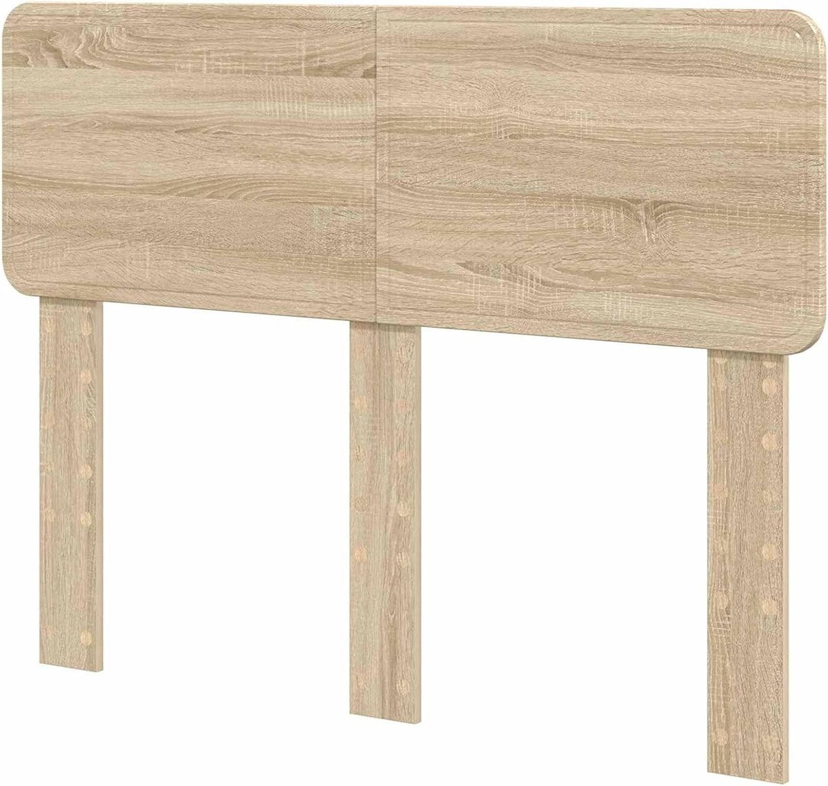 Modern minimalist houten hoofdbord in Sonoma Eiken voor volwassenen, breedte: 135 cm