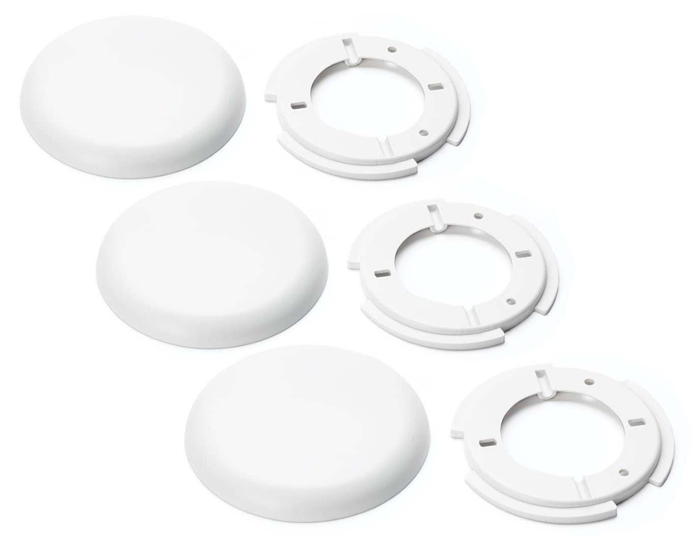 Selius Extra platte afdekking verdeeldoos, 3 stuks, wit, 100 mm