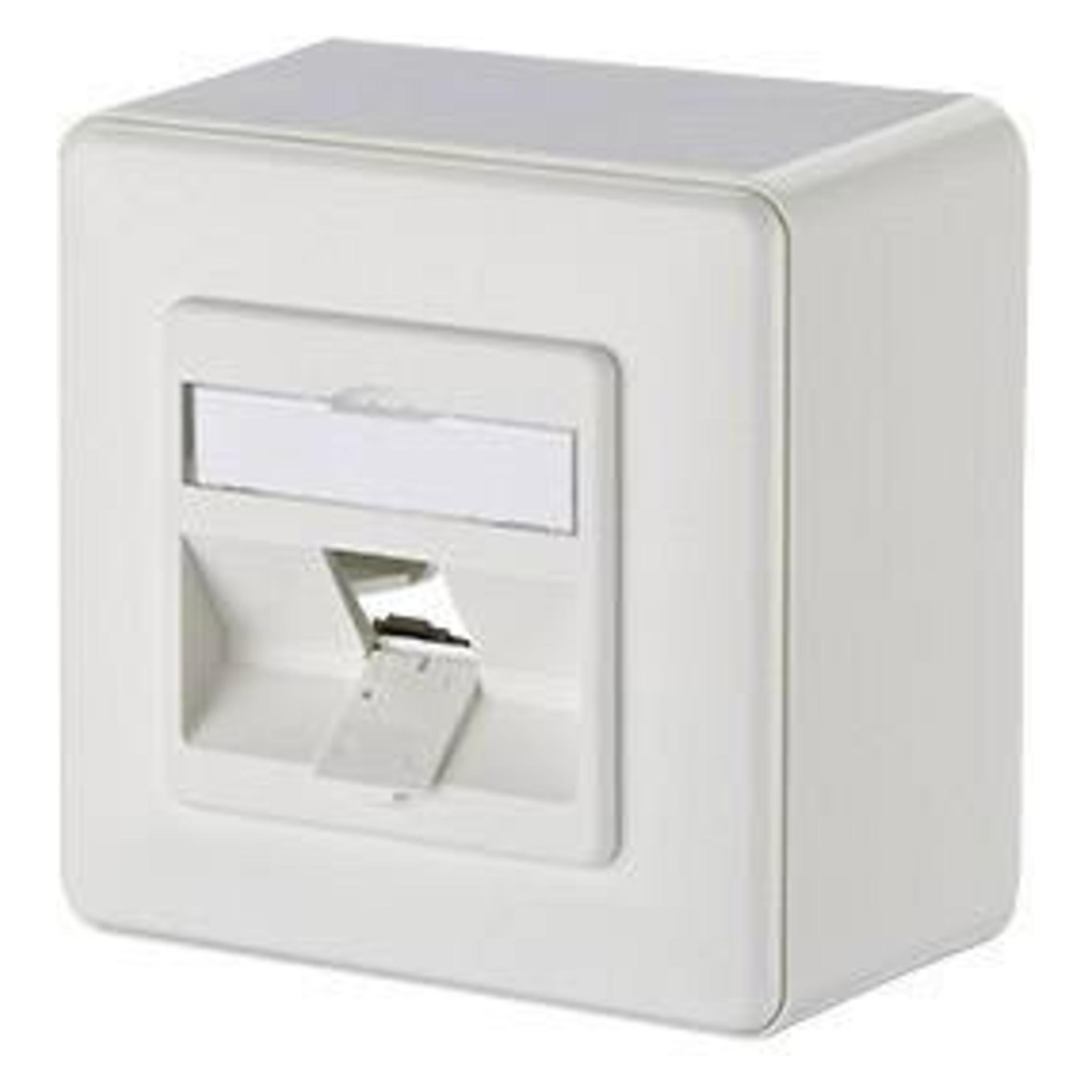 Metz Connect 130B10D10002-E Modul 1Port AP leer reinweiss 43mm Anschlussdose 85x85x43mm (130B10D10002-E)