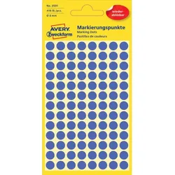 Avery Zweckform AVERY® Zweckform Markierungspunkte, Ø 18 mm, 4 Bogen/96 Etiketten, grün