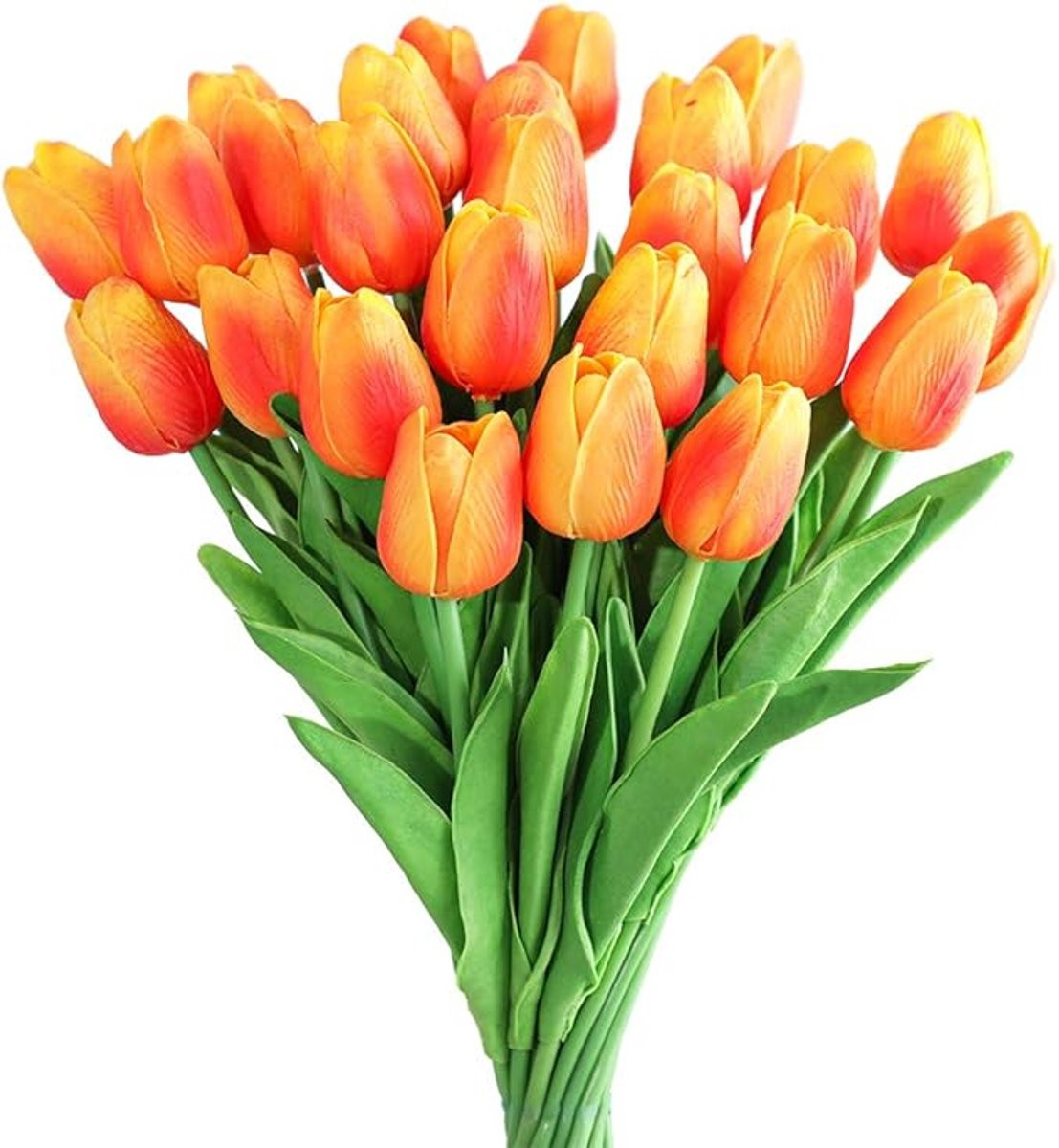 Set van 30 Oranje Kunstmatige Tulpen van Latex voor Decoratie