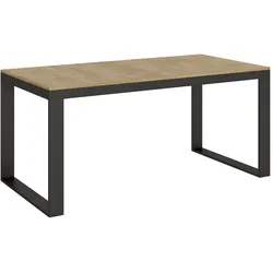 Itamoby Ausziehbarer Tisch 90x180/284 cm Gestell Tecno Evolution Nature Eiche Anthrazit