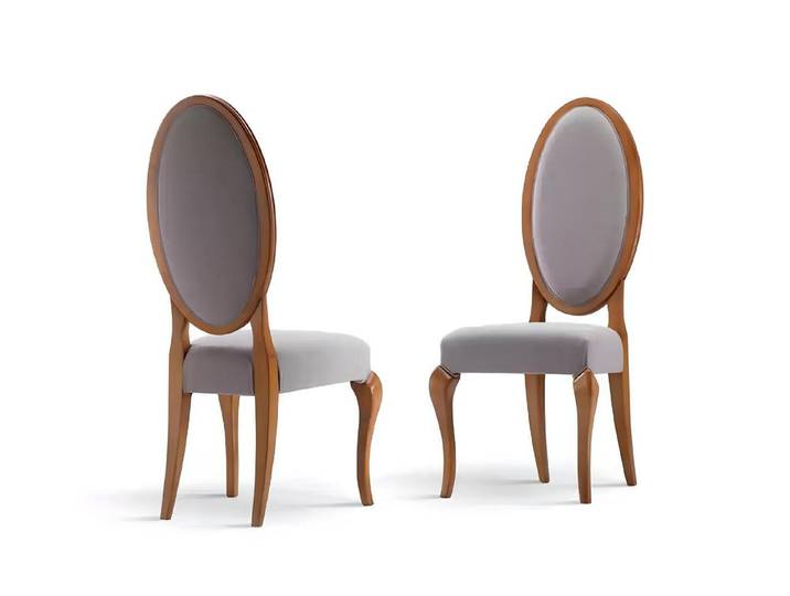 Xlmoebel Stuhl Luxus Essstuhl aus braunem Holz mit elegantem Design, Hergestellt in Europa