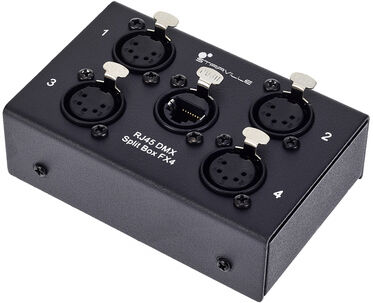 Stairville RJ45 DMX Split Box FX4-5pin Noir