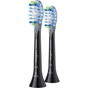 Philips Aufsteckbürsten Sonicare C3 Premium Plaque Defence, HX9042/88, Standard, schwarz, 2 Stück