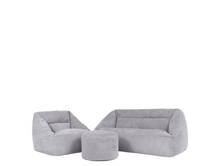 SITZSACK Sofa mit Sessel und rundem Hocker Cecilia