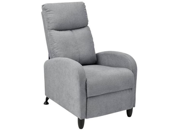 [en.casa] Polstersessel Bregenz Textil Hellgrau, 60x102x92 cm, Wohnzimmer, Sessel