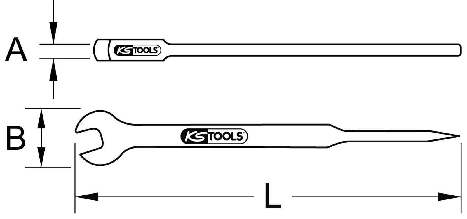 KS TOOLS tangsleutel 963.8102, Lengte: 430 mm, Breedte: 85 mm, Gewicht: 1400 g