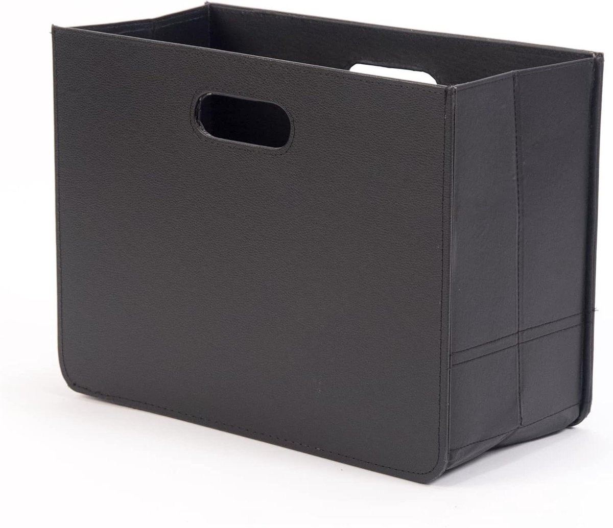 Zwarte opvouwbare krantenmand en tijdschriftenhouder voor thuis B/D/H: 405 x 305 x 195 cm