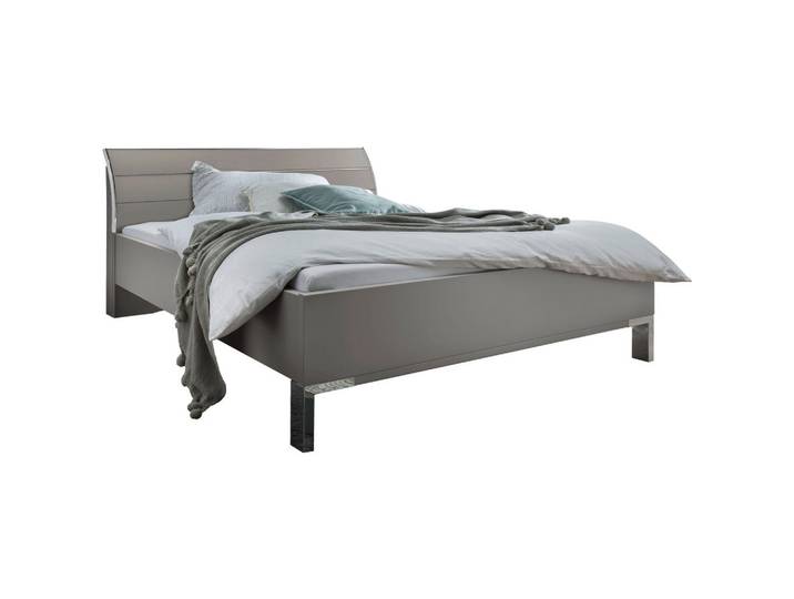 Dieter Knoll Bett, Grau, Metall, 200x200 cm, ISO 9001, Made in Germany, in verschiedenen Größen erhältlich, Schlafzimmer, Betten, Doppelbetten