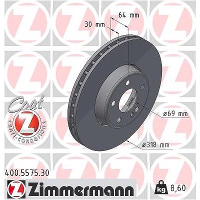 Zimmermann Bremsscheibe [Hersteller-Nr. 400.5575.30] für Mercedes-Benz