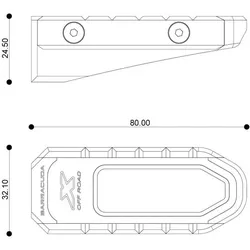 Barracuda, Motorrad Zubehör, X – OffRoad Universal Fussrasten – grün