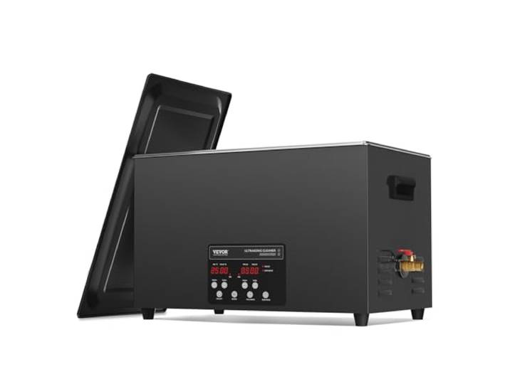 VEVOR Nettoyeur à Ultrasons Numérique 30 L\, Bac Ultrasons 600 W 40 kHz\, avec Dégazage Amélioré et Mode Doux\, Appareil de Nettoyage Ultrasonique Pro avec Minuterie\, Chauffage et Panier\, Bijoux\, Noir