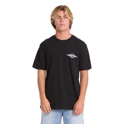 T-Shirt BILLABONG "Crayon Wave Premium", Herren, Gr. S, schwarz, Obermaterial: 100% Baumwolle., Shirts T-Shirt