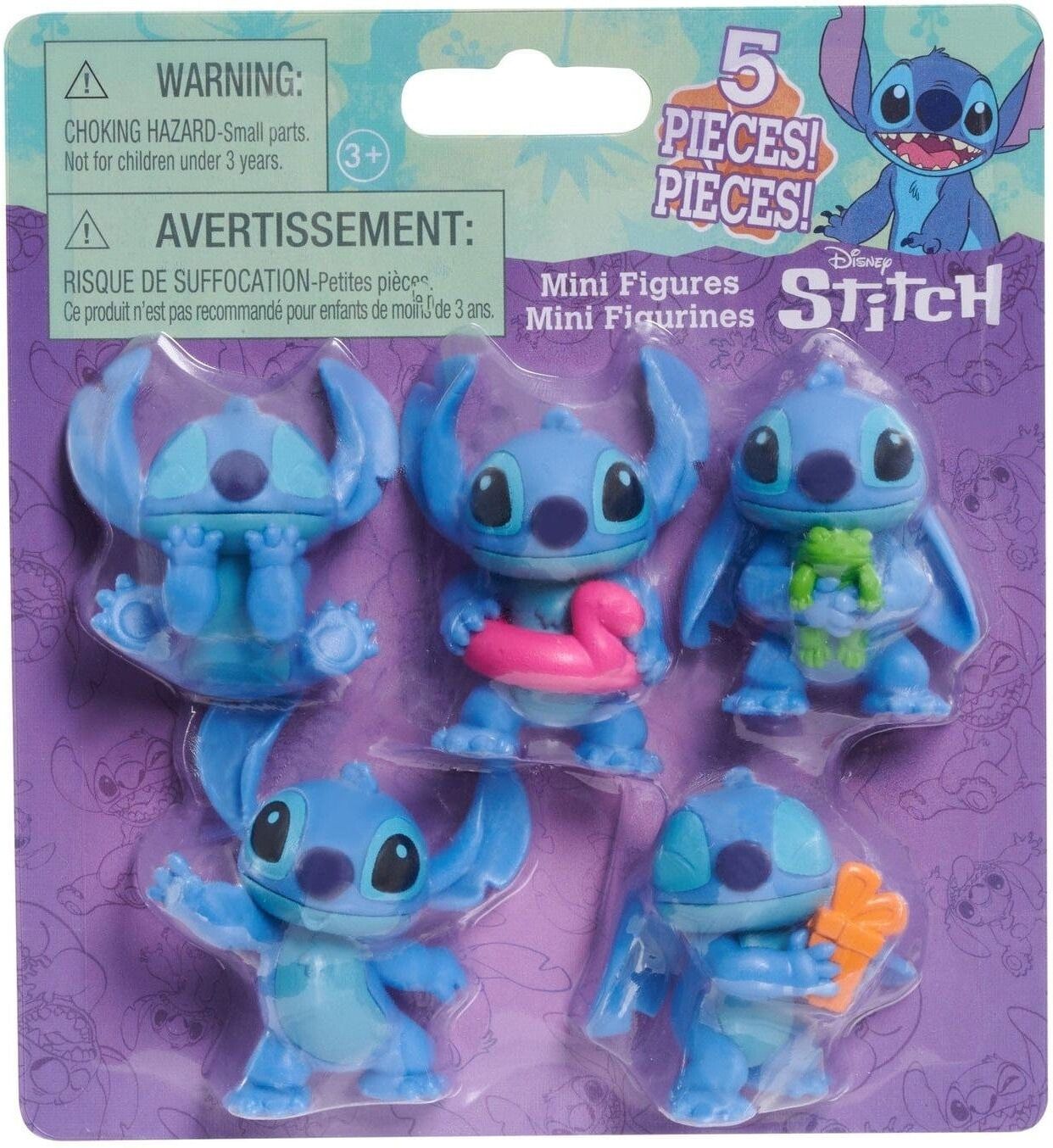 Stitch - 5 Figure Pack by Zuru 2.5 in Disney Lilo & Stitch Collectible Figures for Kids
