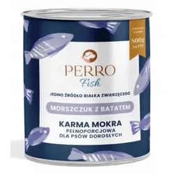 PERRO Seehecht mit Süßkartoffel 400 g Monoprotein-Nassfutter für ausgewachsene Hunde