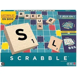Mattel Klassisches 2-in-1 Scrabble (Französisch, 2 - 4 Spieler)