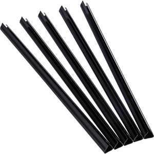 Fellowes Klemmschiene 5384001 Relido, A4, schwarz, Füllhöhe 12 mm, für ca. 120 Blatt, 50 Stück