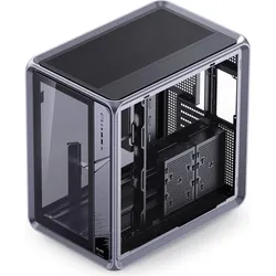Jonsplus BO400 PC-Gehäuse, Midi-Tower, ATX, Alu Frame, Tempered Glass – schwarz (ATX), PC Gehäuse, Schwarz