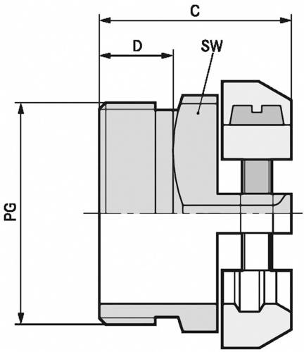LAPP 51712740 Kabelverschraubung PG29 Messing Messing 10 St.
