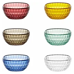 Guzzini VANITY Set 6 Schalen 12 cm Assorted colors, Schüssel + Schale, Mehrfarbig