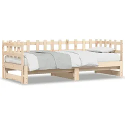 vidaXL Tagesbett Ausziehbar 2x(90x200) cm Massivholz Kiefer