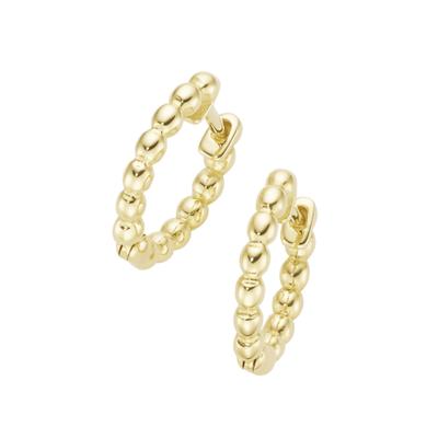 Paar Creolen LUIGI MERANO "in Kugel-Design, Gold 375", gold, Ohrringe, Damen, Gelbgold 375