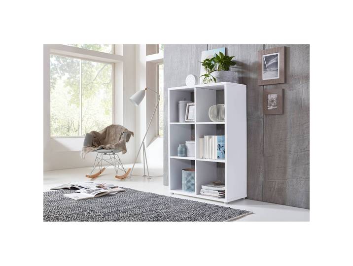 Étagère Nernier II Panneau aggloméré enduit Blanc/Blanc 109cm