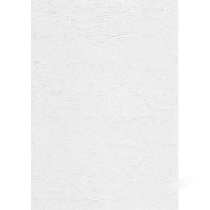 Fellowes Einbanddeckel 53701 Delta, weiß, 250 g/m² Karton mit Lederstruktur, A4, 100 Stück