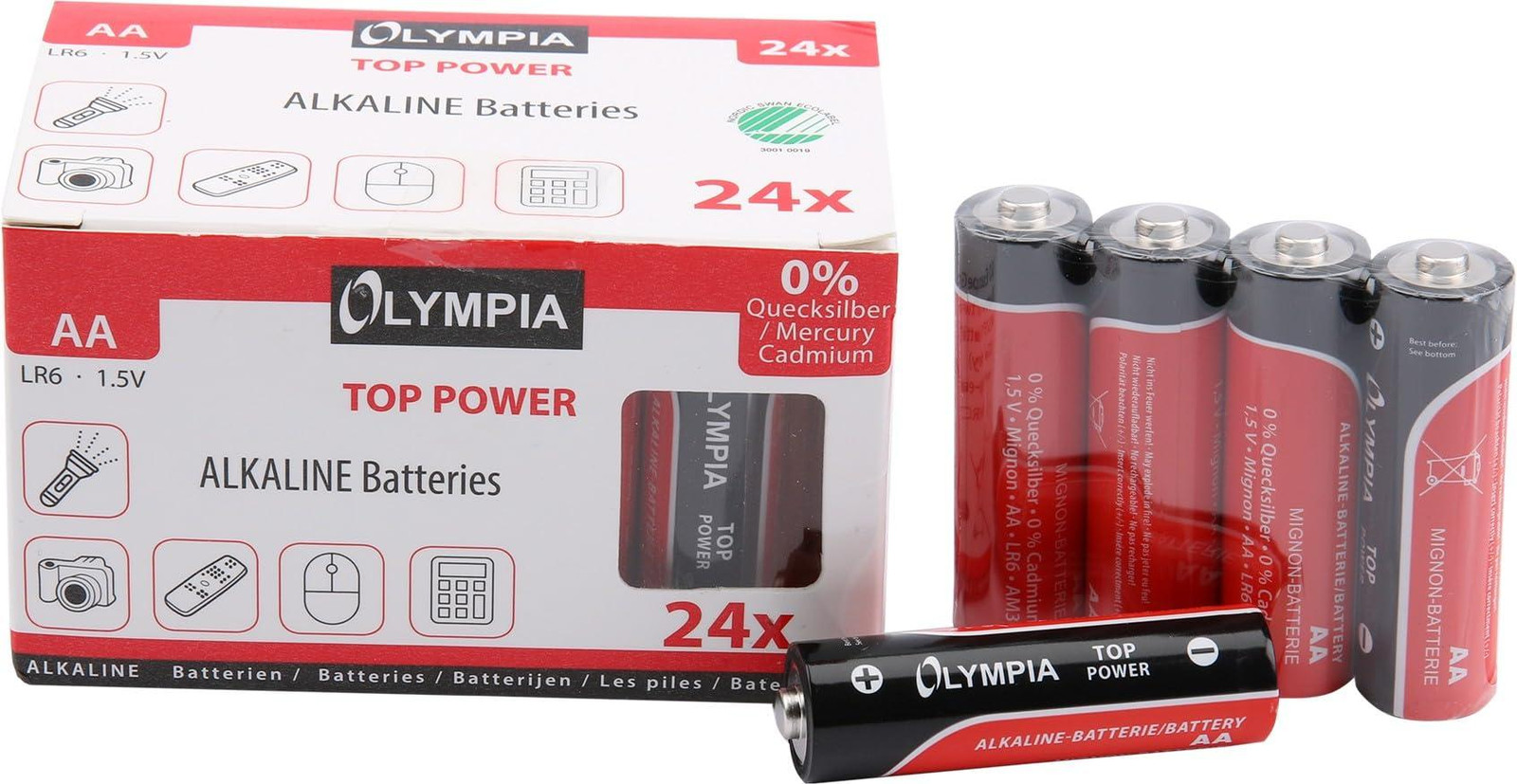 Olympia Alkaline Batterijen AA 24 stuks