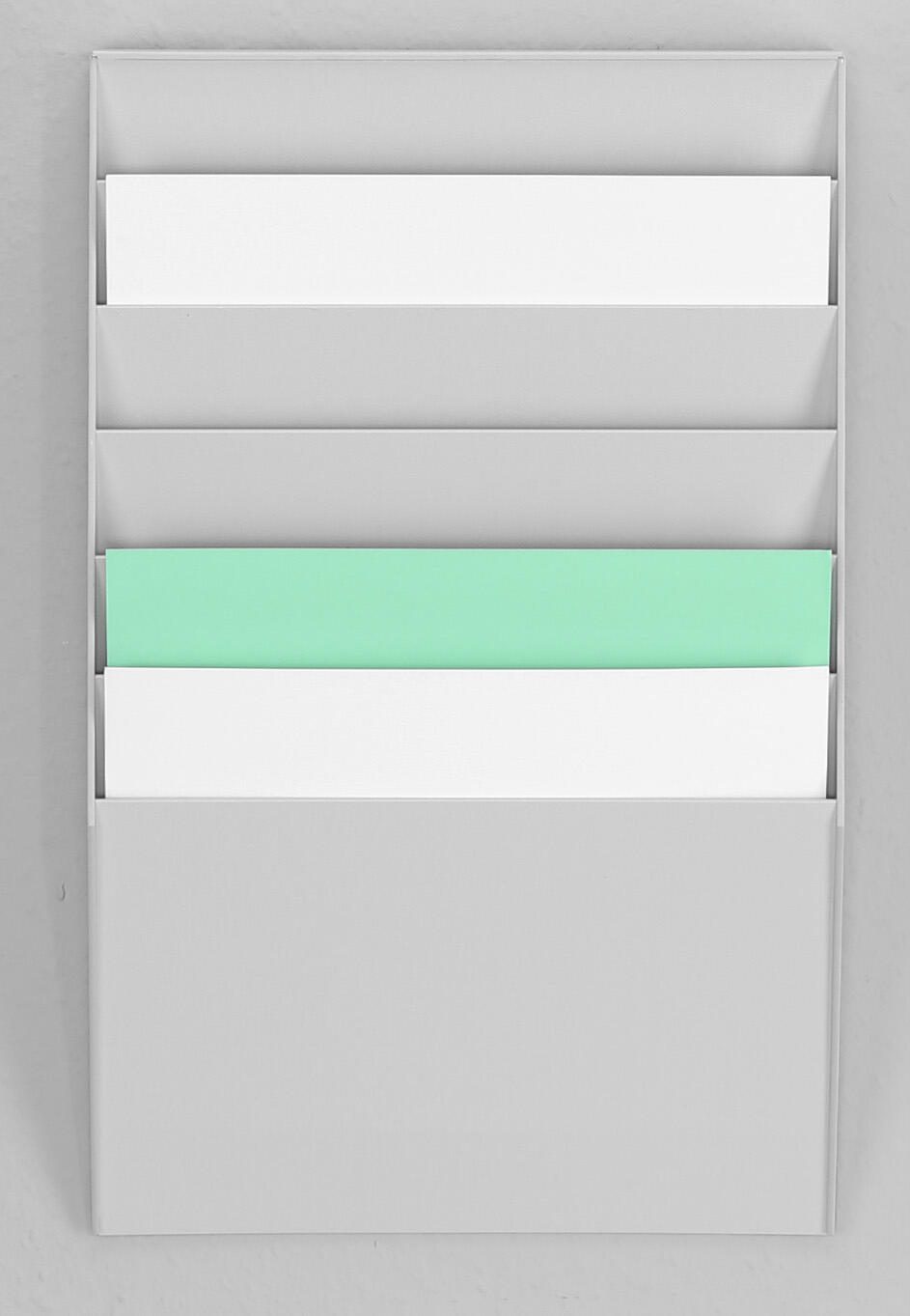 PAPERFLOW Wandprospekthalter DIN A4 6-Fach grau A4H1X6.02