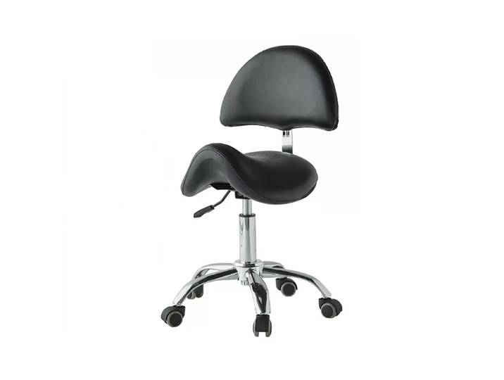 Chaise ergonomique à roulettes réglable en hauteur avec dossier, chaise de salon professionnelle pour coiffeur et spa