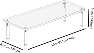 Shop Station Clear Tiered Acrylic Display Stand For Perfume, Collectibles And Cupcakes 1 Tier